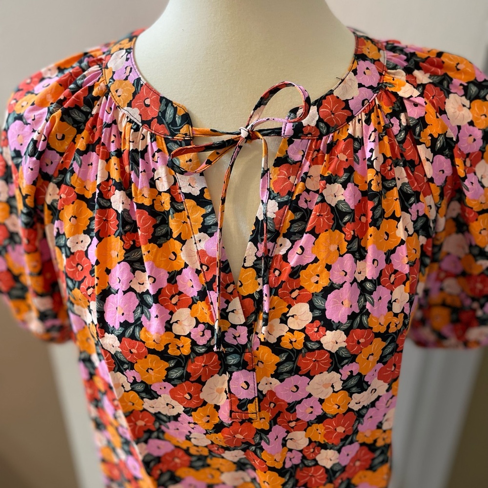 LOFT Floral Women's Top - Multicolor Size: SP